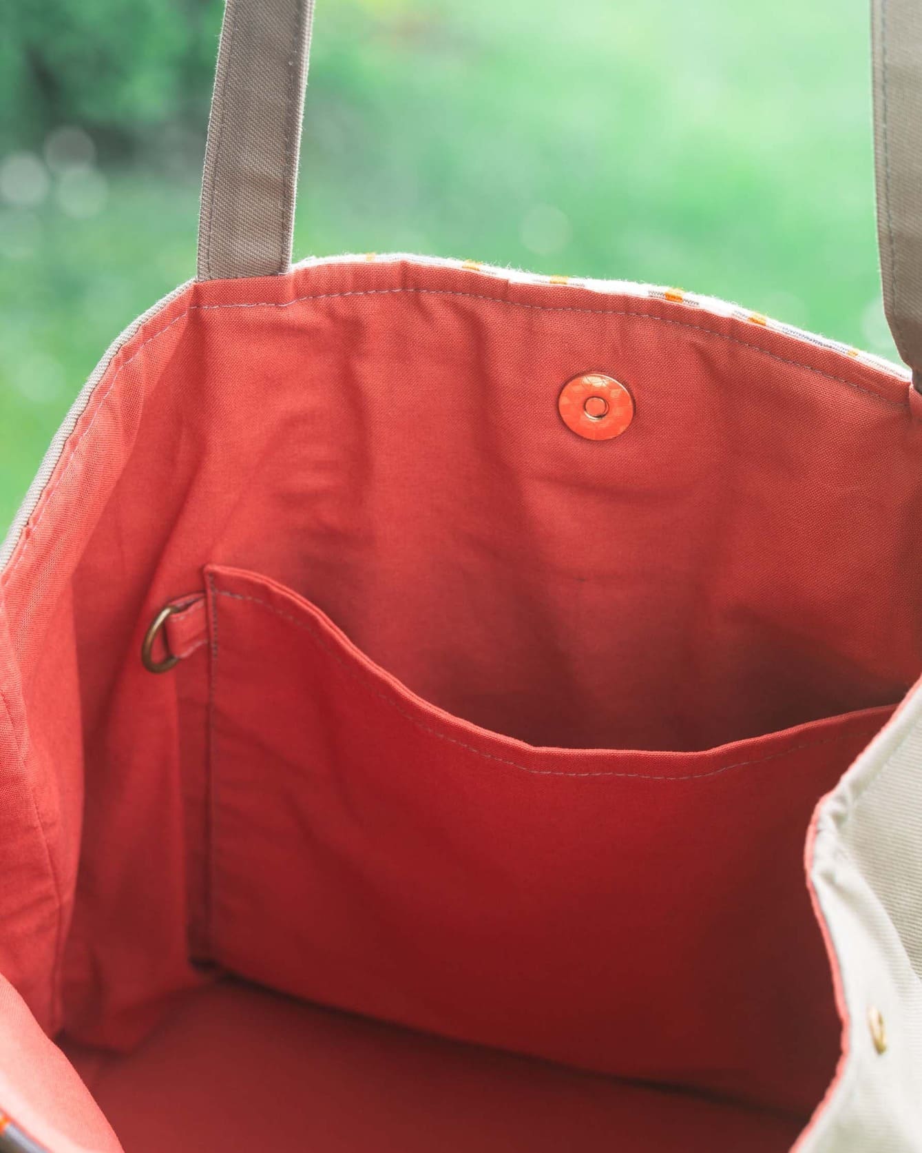 intérieur du sac poche avec anneau porte clé