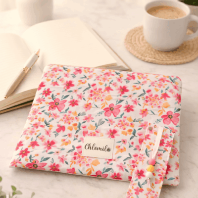pochette livre fleurie marque page