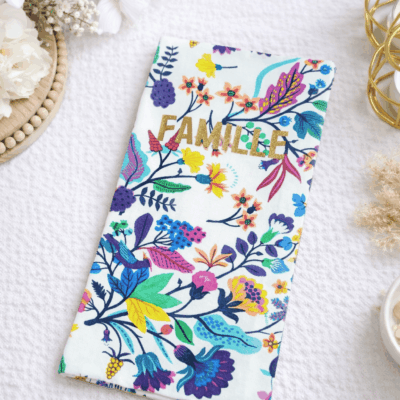 protège livret de famille fleuri