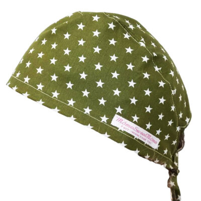 Calot de bloc couvrant - ETOILES (ARMY - KAKI) - bloc opératoire- chirurgien- dentiste - sage-femme - infirmière - anesthésiste - calot médical - Pharmacien - Pâtisserie