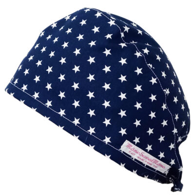 Calot de bloc couvrant - ETOILES (NAVY - MARINE) - bloc opératoire- chirurgien- dentiste - sage-femme - infirmière - anesthésiste - calot médical - Pharmacien - Pâtisserie