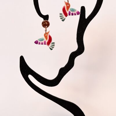 Boucles d’oreilles « Oiseaux » en pâte polymère