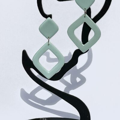 Boucles d’oreilles « Palm Springs » vert pastel