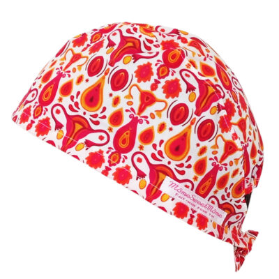 Calot de bloc couvrant - UTERUS RETRO - bloc opératoire - gynécologue - chirurgien- dentiste - sage-femme - infirmière - anesthésiste - calot médical - Pharmacien - Pâtisserie - Médecin - Docteur