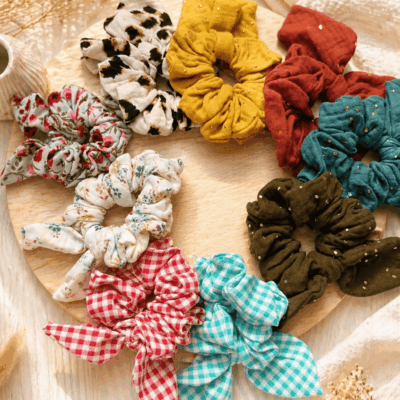 chouchou double gaze coton