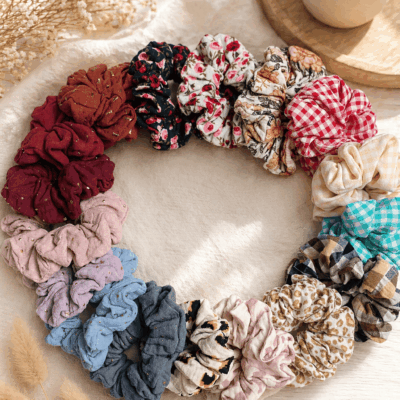 chouchou double gaze coton