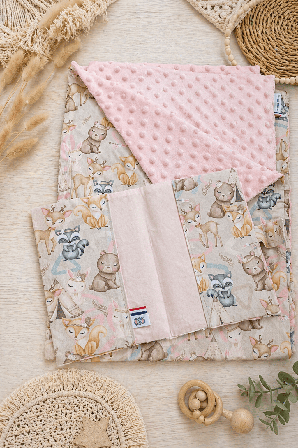 Coffret cadeau naissance couverture protège carnet santé animaux de la fôret