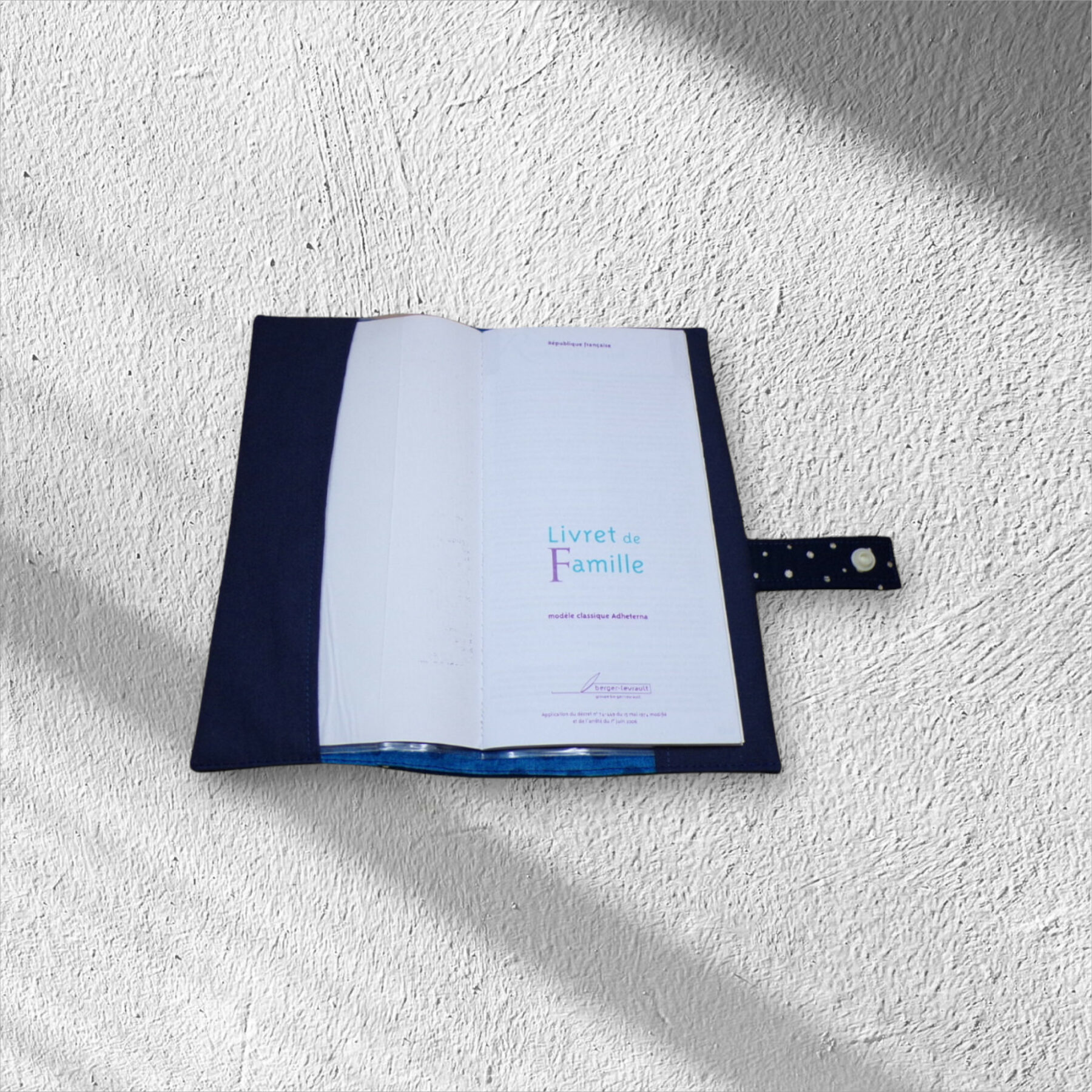 Protège livret de famille, fermeture par attache pression, cadeau de mariage – Image 2