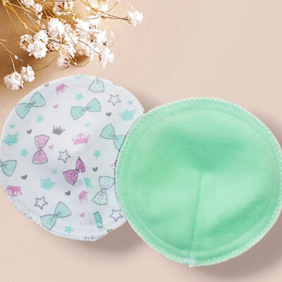 Compresses d'allaitement lavables et réutilisables absorbantes douces et étanches - PRINCESSES - Coussinets mammaires lavables en micro-polaire - Coussinets de maternité écologiques