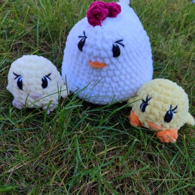 Peluche Jeux éveil Famille poule