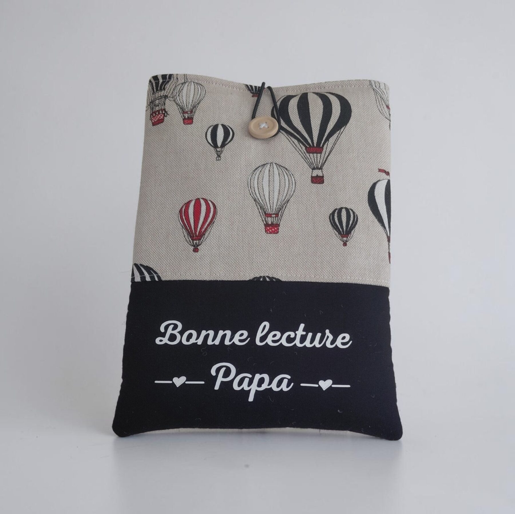 Pochette à livres personnalisée "Bonne lecture Papa" – Cadeau Fête des Pères