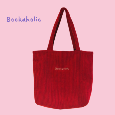 Tote bag à Thème en velour cotelé