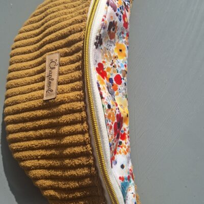 Sac banane velours côtelé collection Prairie sauvage