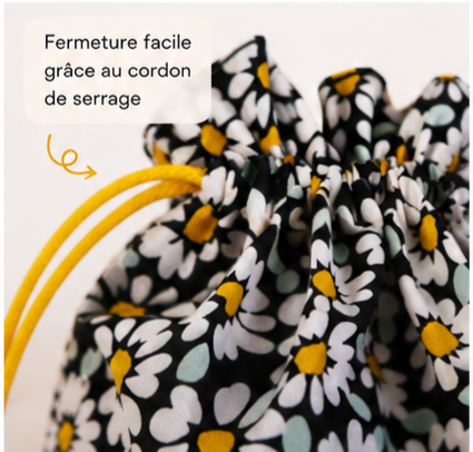 Pochon maillot de bain imperméable – Sac bikini réutilisable – Pochette plage fait main – Image 5