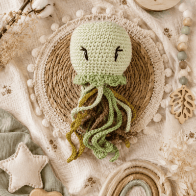 pieuvre coton vert