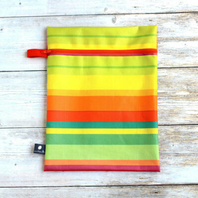 pochette enduite avec zip format XL