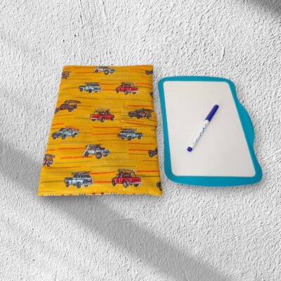 pochette range ardoise, effaceur offert, modèle garçons