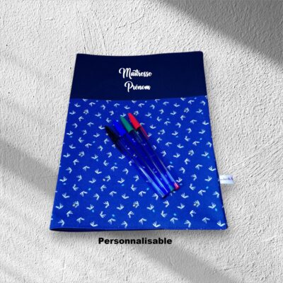protège registre d'appel, cahier, cadeau maîtresse et maître d'école pour format 21 x 29,7