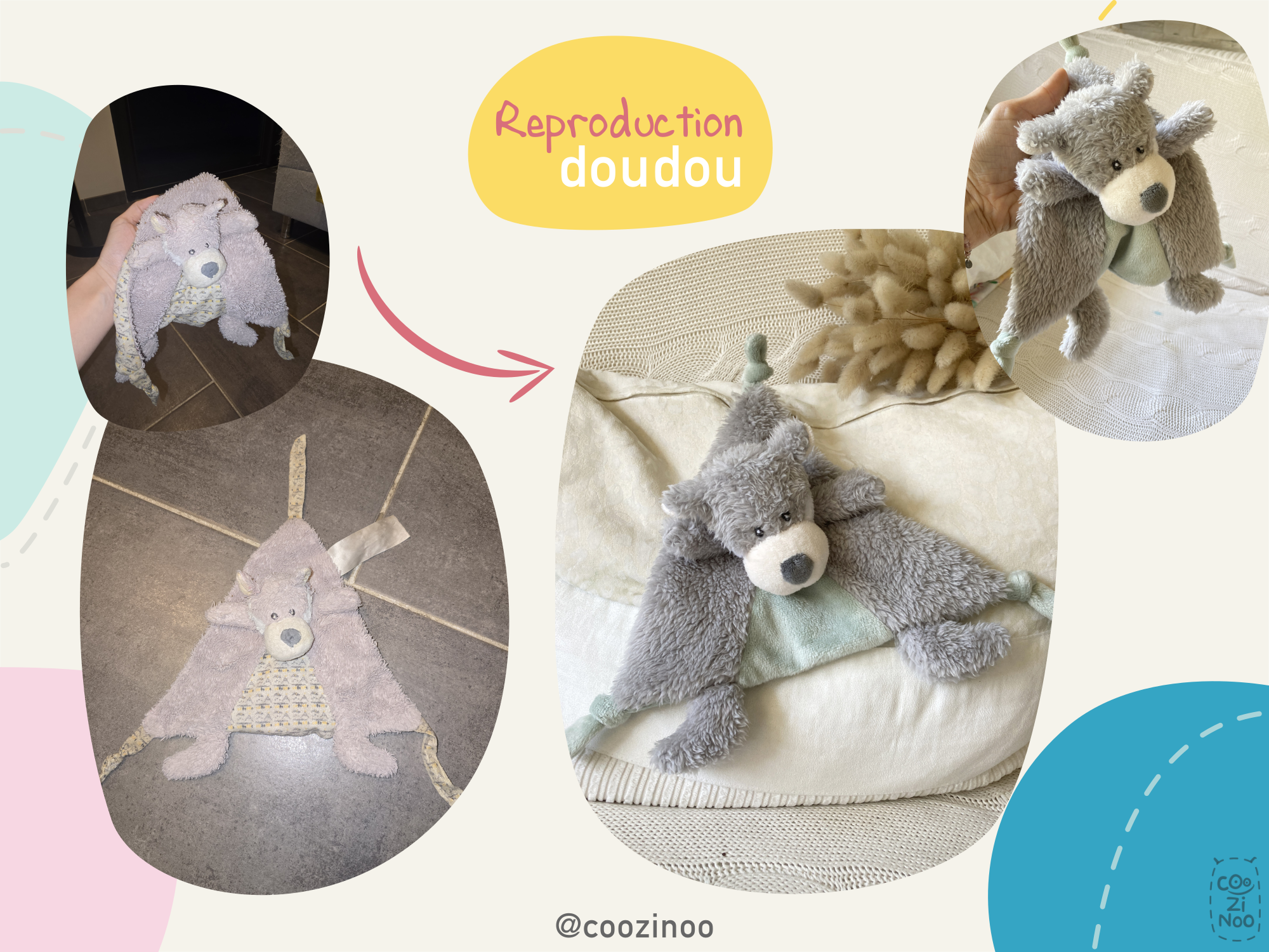reproduction doudou triangle