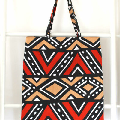 sac tote pliable tissu wax