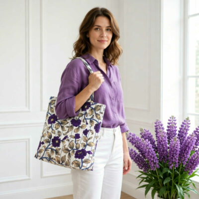 sac tote wax fleuri pliable femme