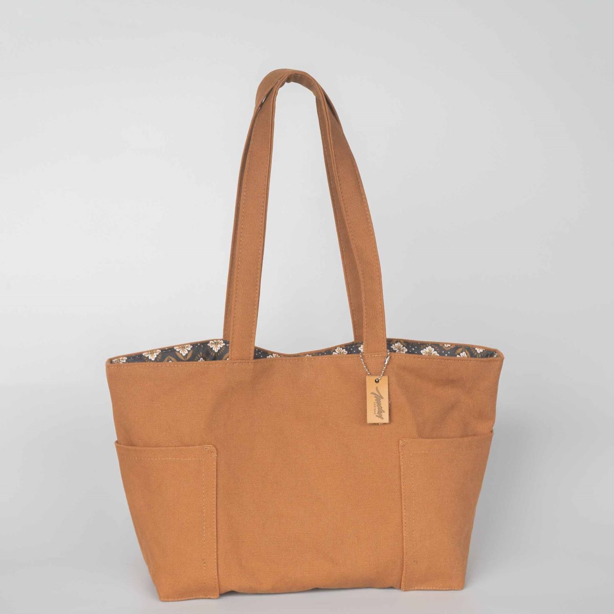 Sac à main Enara camel forme cabas