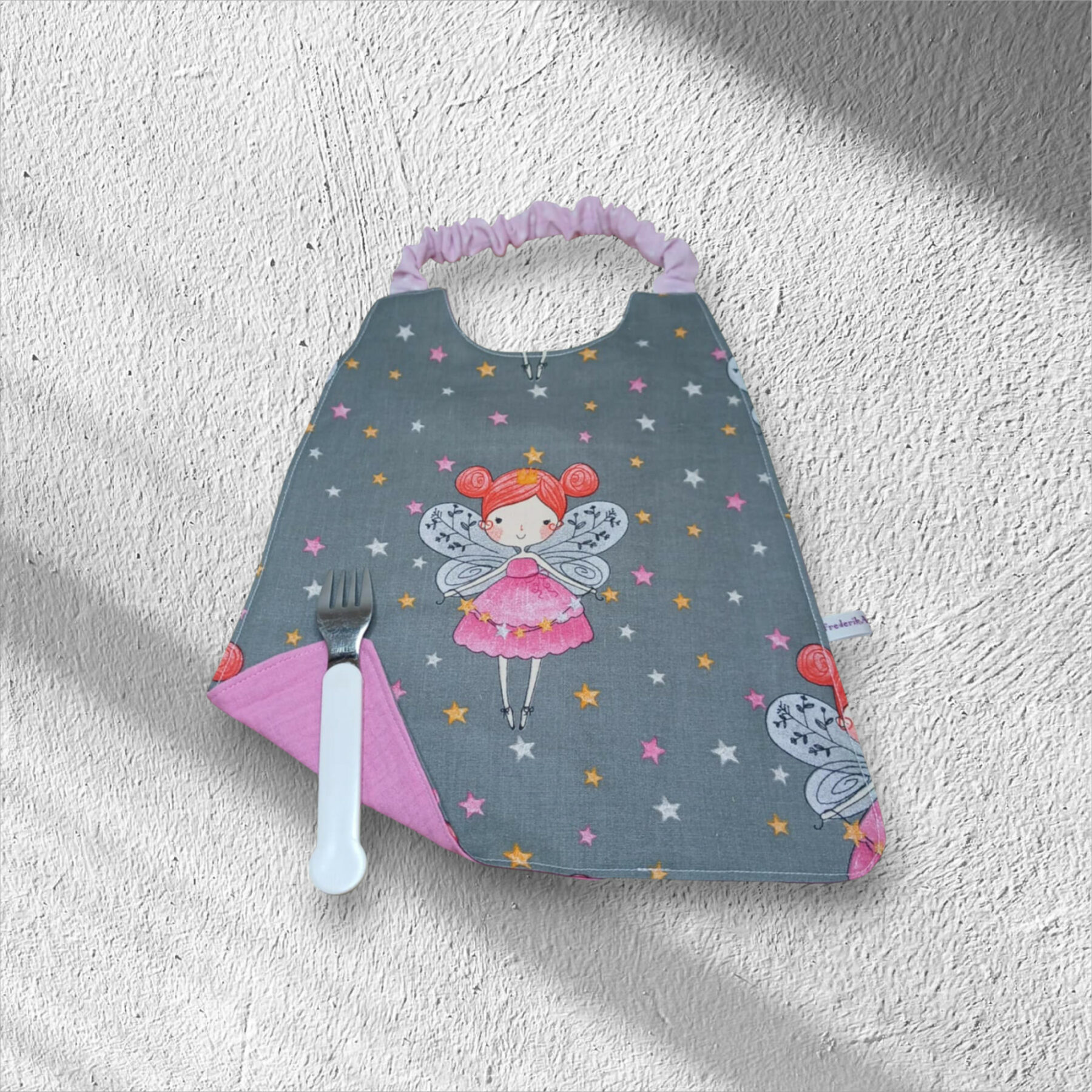 Serviette de table enfant, bavoir maternelle, doublé de coton double gaze – Image 2