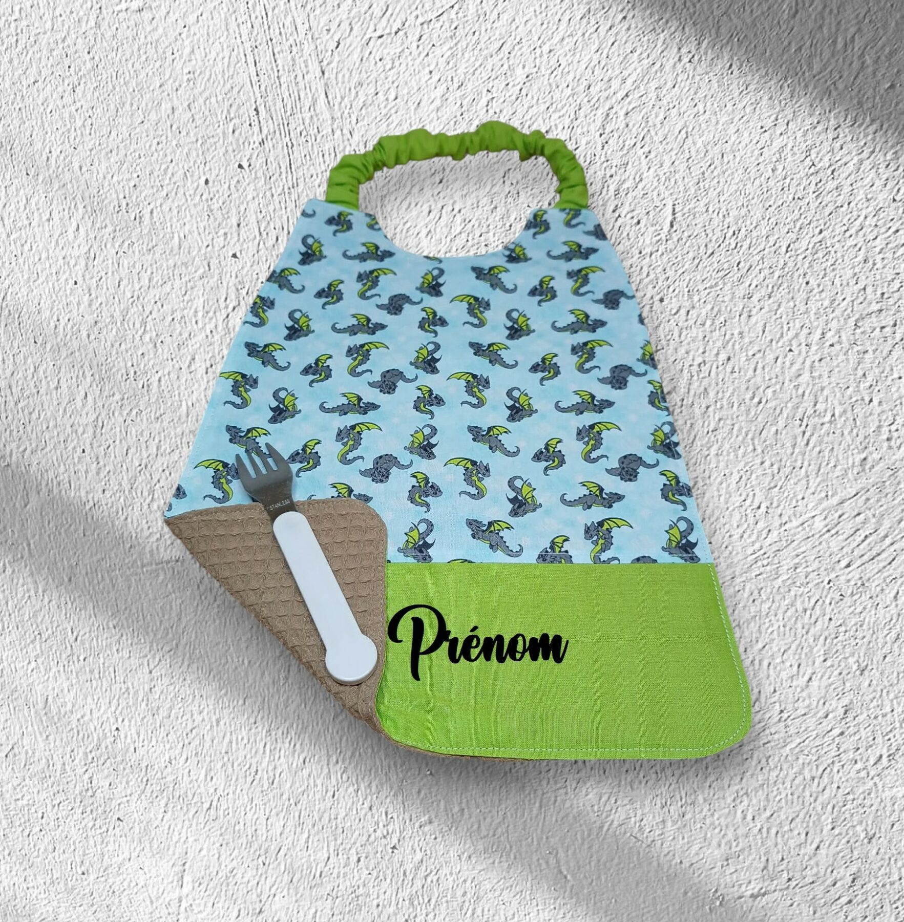 Serviette de table enfant ou pochon personnalisable , bavoir maternelle, modèle au choix – Image 16