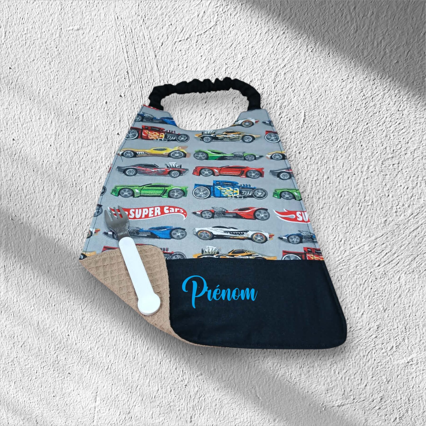 Serviette de table enfant ou pochon personnalisable , bavoir maternelle, modèle au choix – Image 15