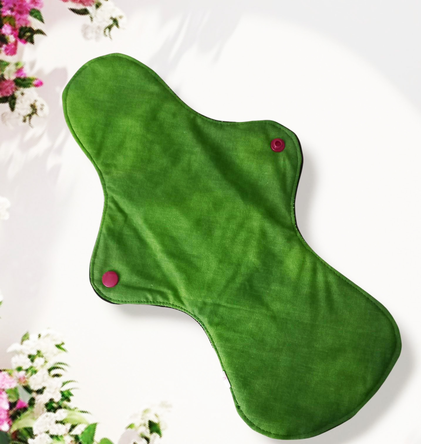 Pack 7 serviettes hygiéniques lavables FLEURS DES CHAMPS (xl / nuit et flux abondants) - serviettes menstruelles lavables - Zéro déchet - shl - serviettes périodiques