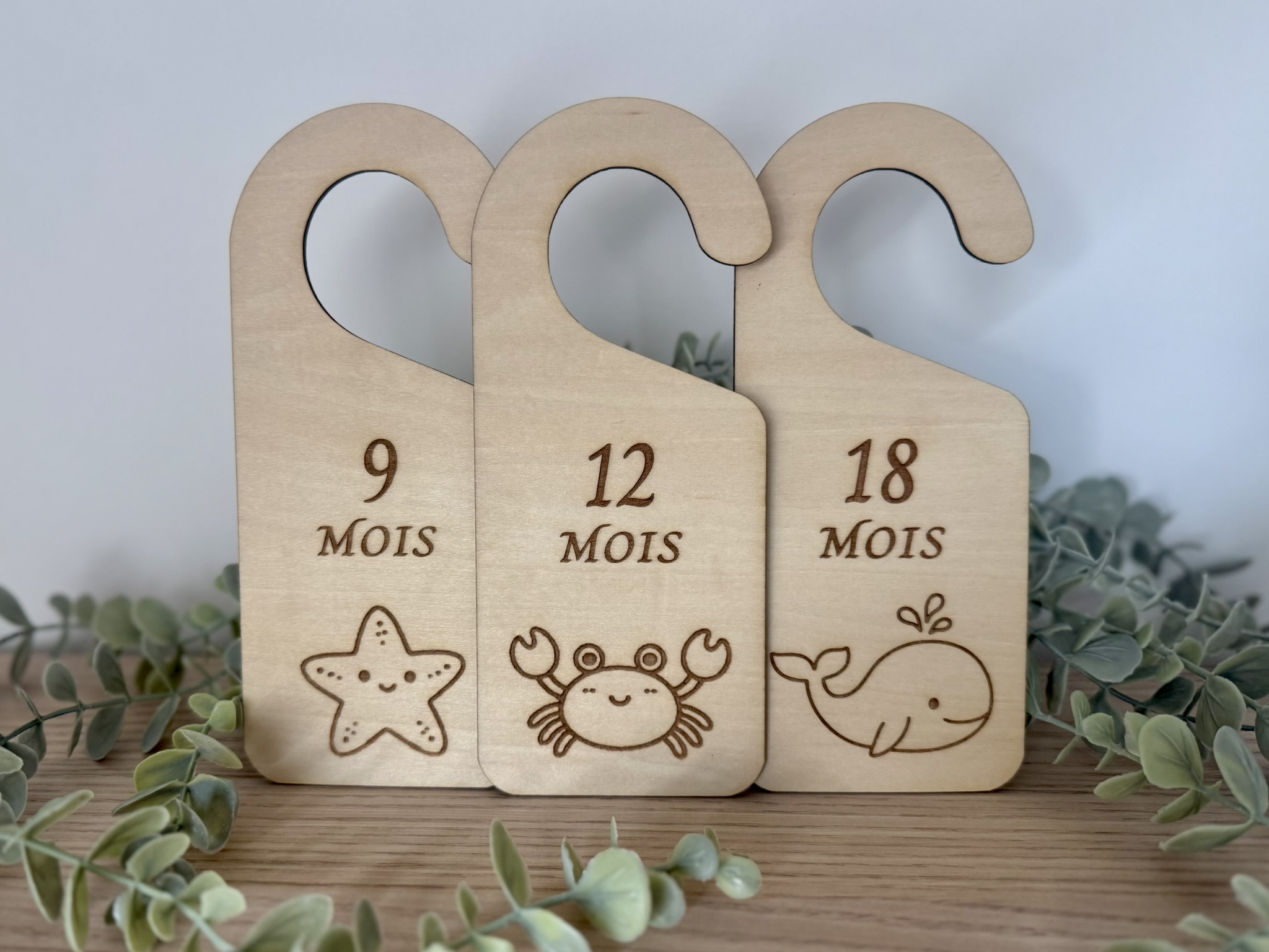 Séparateurs de tailles en bois pour bébé – Image 2