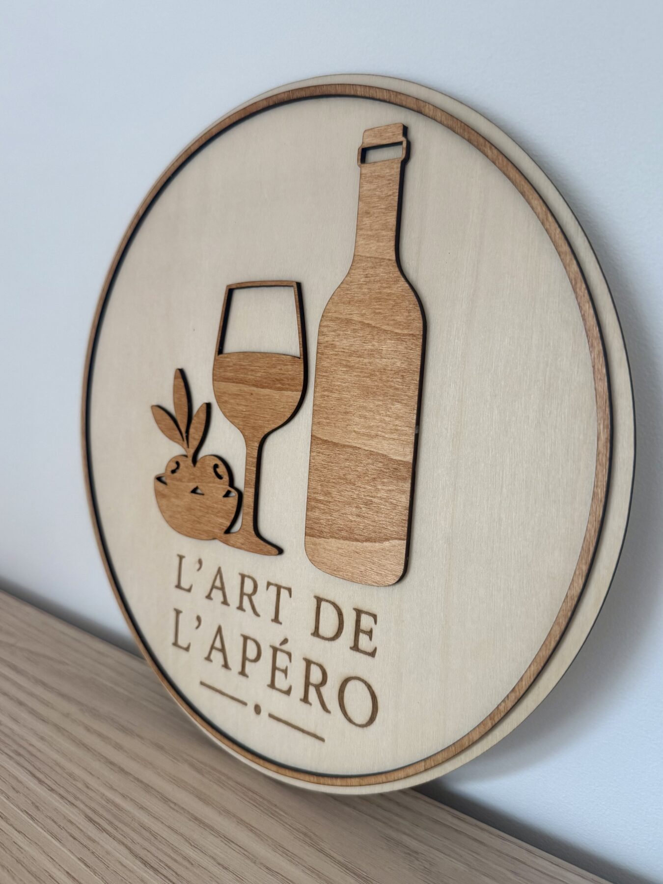 L'art de l'apéro - cadre décoratif en bois