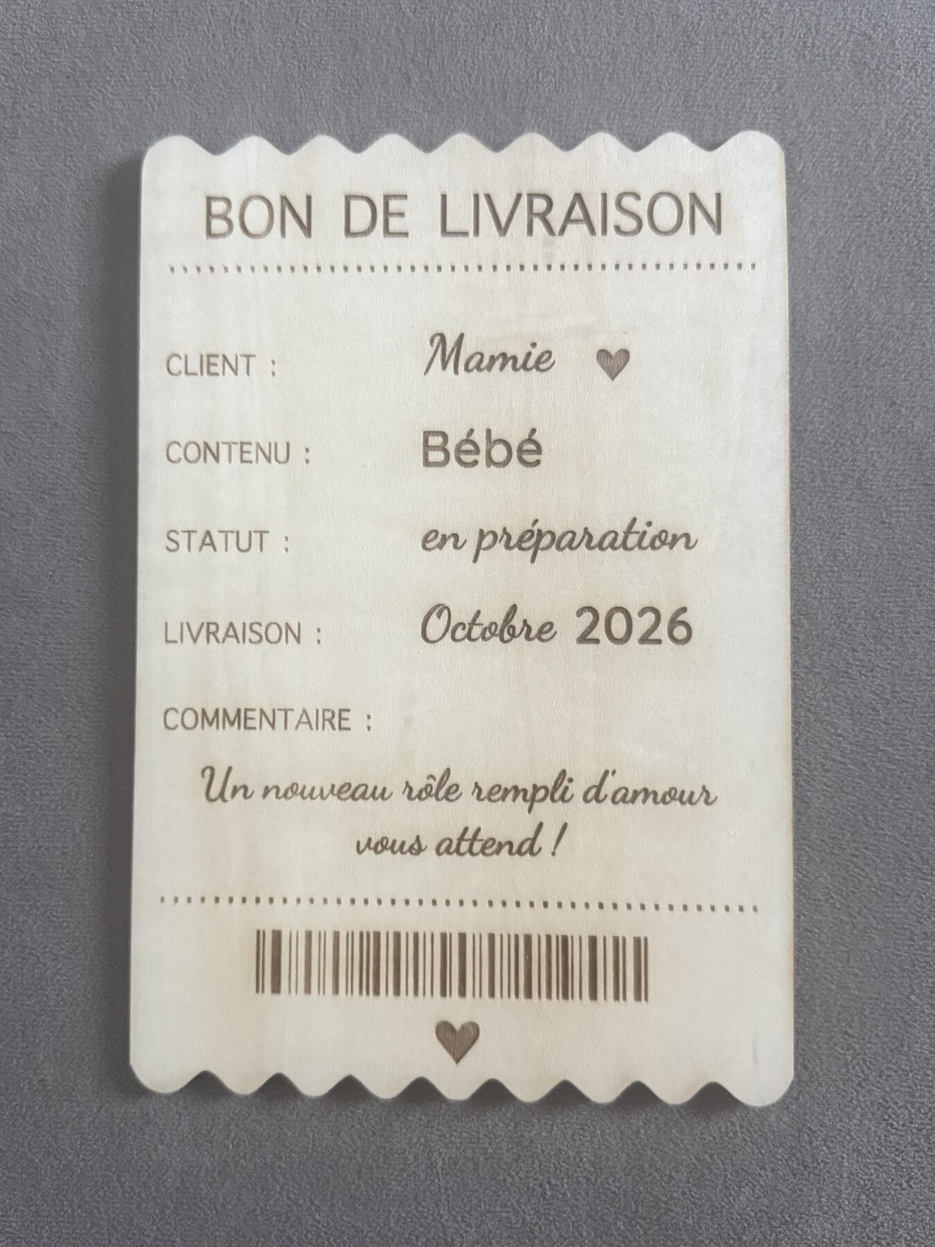 Bon de livraison personnalisable - Annonce grossesse – Image 3