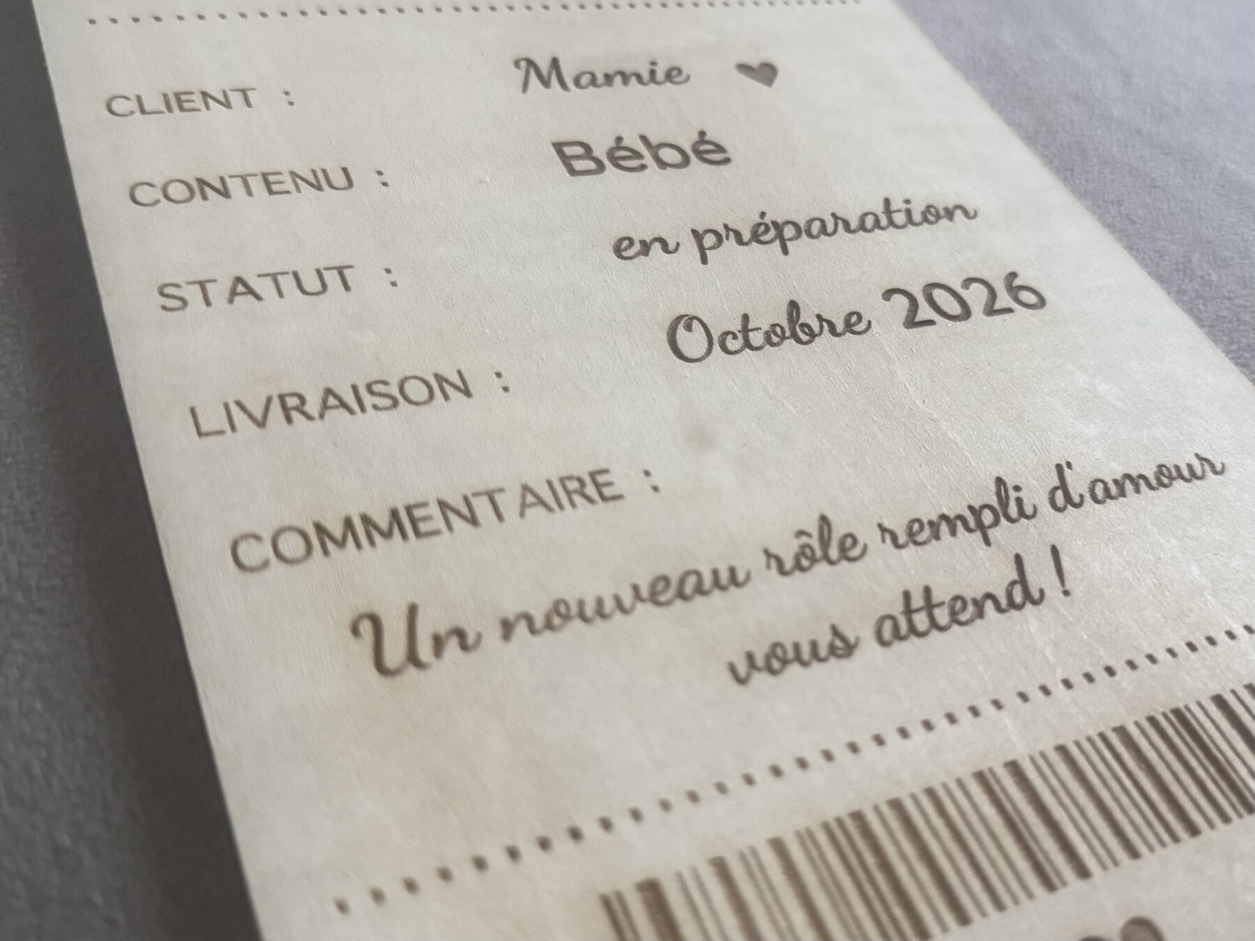 Bon de livraison personnalisable - Annonce grossesse – Image 2
