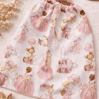 bavoir animaux baroque rose
