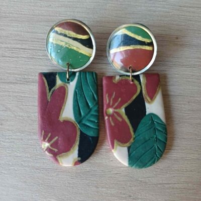 Boucles d'oreilles femme, fantaisie en polymère Mila