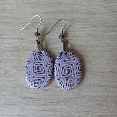 Boucles d'oreilles fantaisie femme ovales ethniques