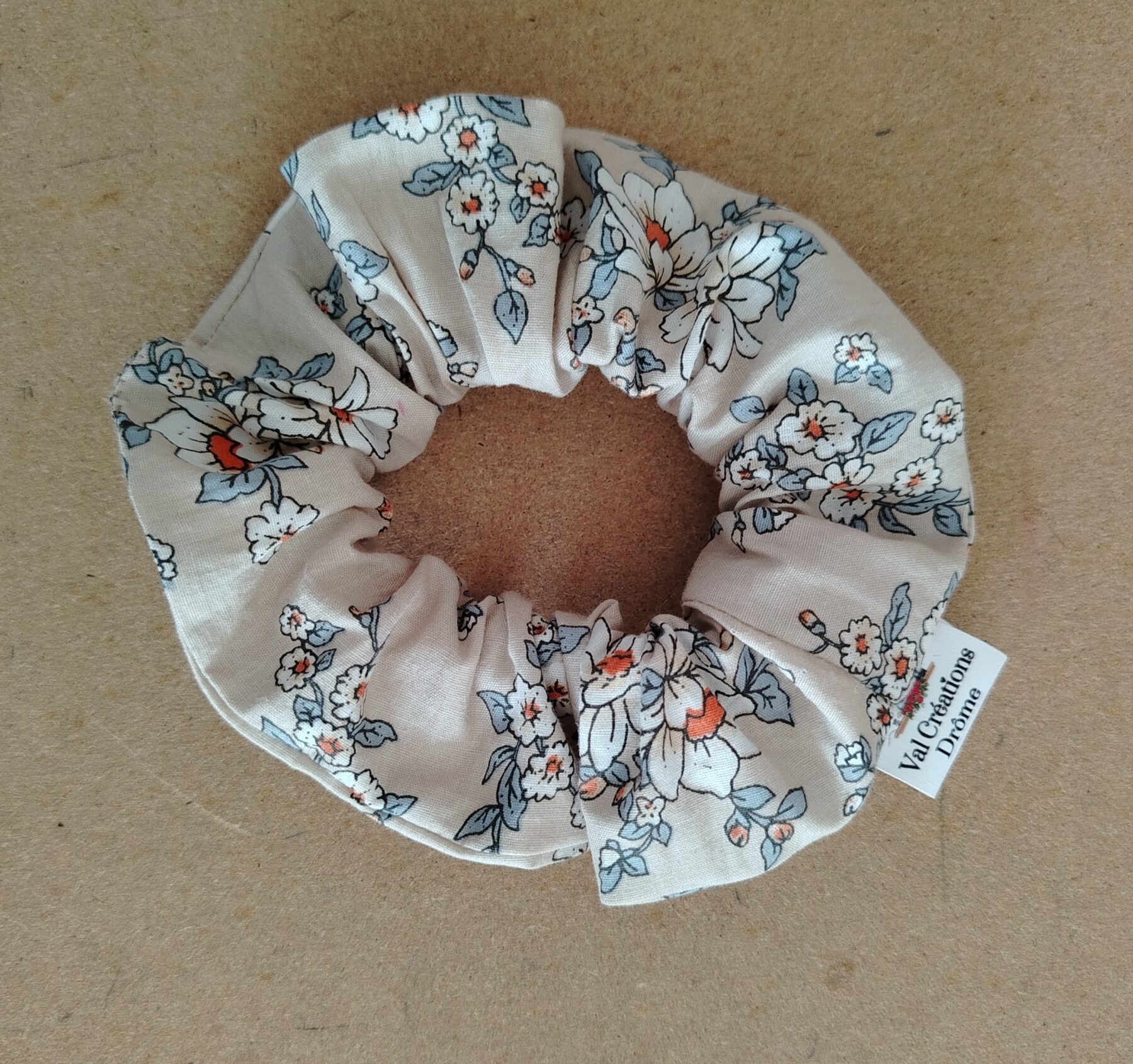 Chouchou "marguerites"/coton recyclé/artisanal – Image 2