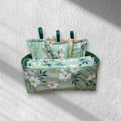 Panière de 6 feuilles d'essuie tout et 3 éponges lavables 100 % coton,