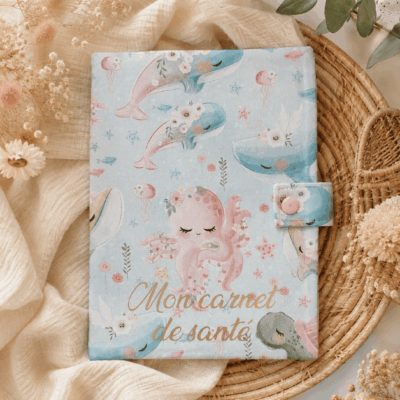 protège carnet de santé animaux de la mer