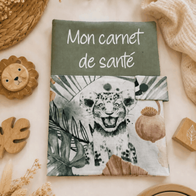 protege carnet de sante savane vert