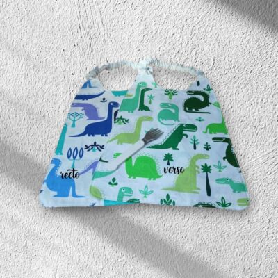 Serviette de table enfant réversible, bavoir maternelle, modèle pour garçon au choix