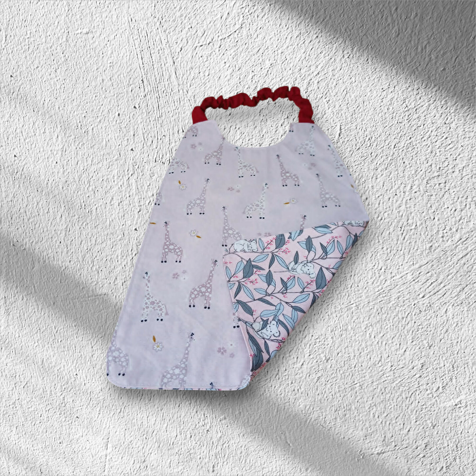 Serviette de table enfant réversible, bavoir maternelle, modèle pour fille au choix – Image 4