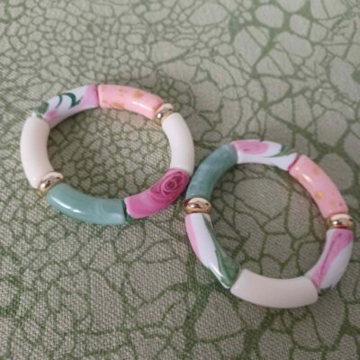 Lot bracelet perles tubes