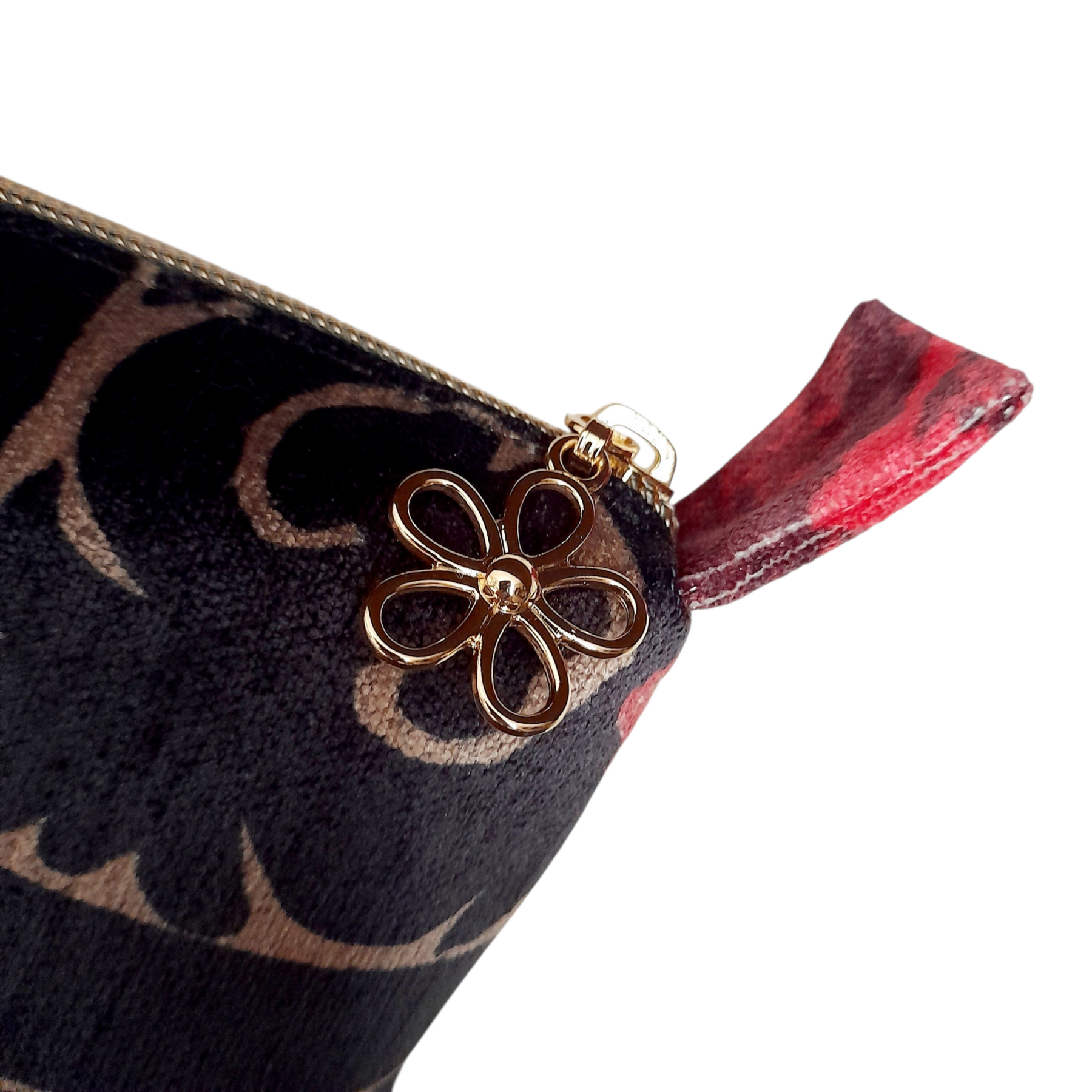 Trousse en velours à fermeture zippée – Image 4