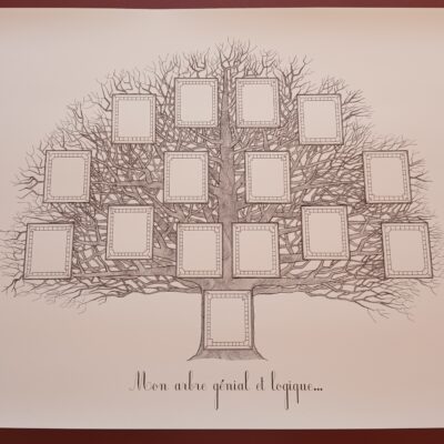 Arbre généalogique artistique à compléter, Noir et Blanc