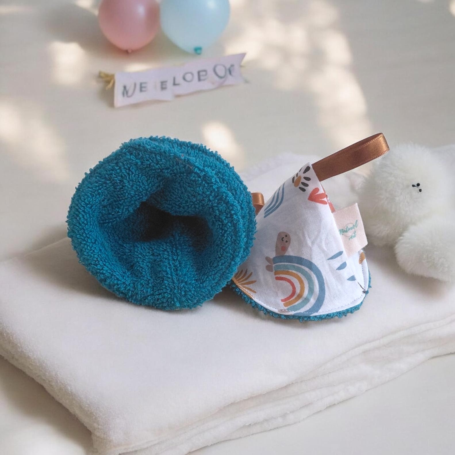 Lot de 3 Tipis à pipi bébé – Coton Oeko-Tex & éponge absorbante – Accessoire change garçon fait main – Image 2