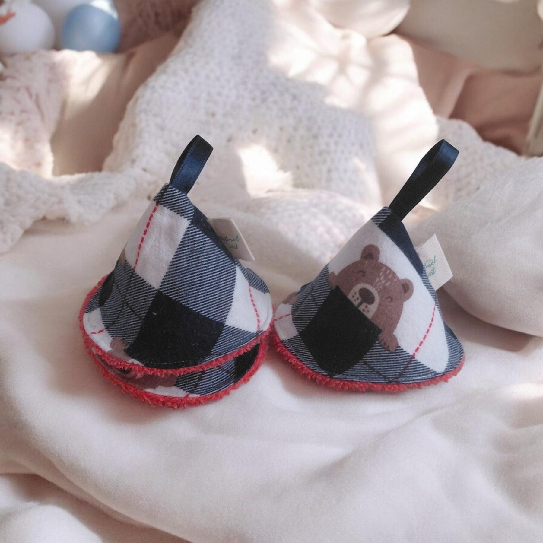 Lot de 3 Tipis à pipi bébé – Flanelle de Coton Oeko-Tex & éponge absorbante – Accessoire change garçon fait main