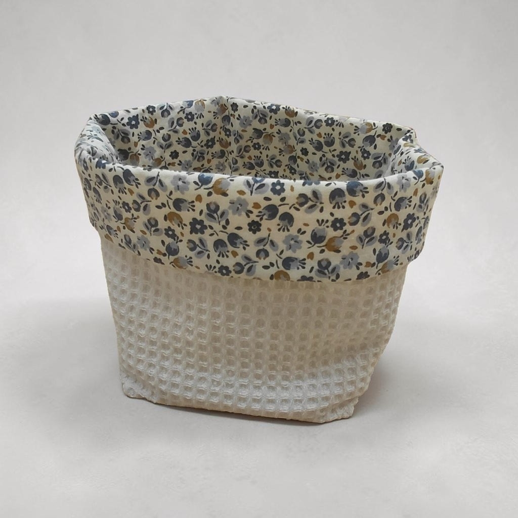 Panier réversible bébé & lingettes lavables – Coton et éponge nid d’abeille Oeko-Tex – Cadeau naissance – Image 2