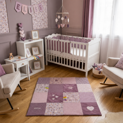 Tapis d'éveil bébé personnalisé sur mesure – 100 x 100 cm